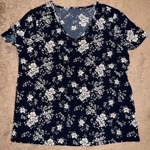 Short Sleeve Floral Blouse